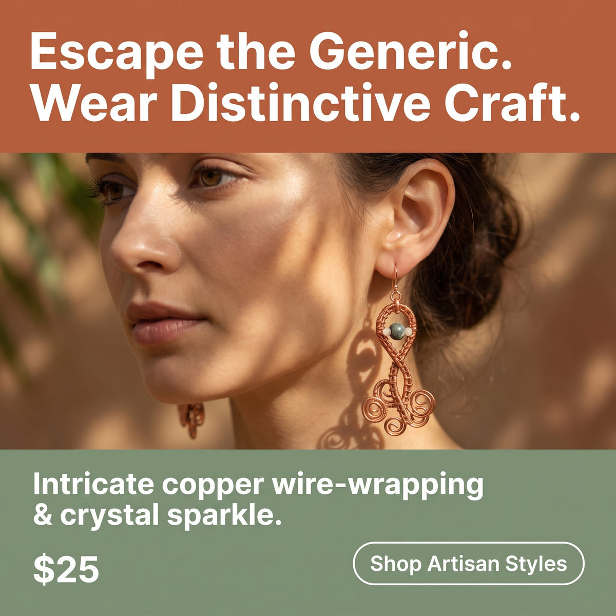 Copper earrings