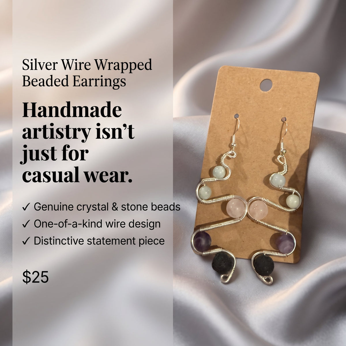 Long beaded earrings