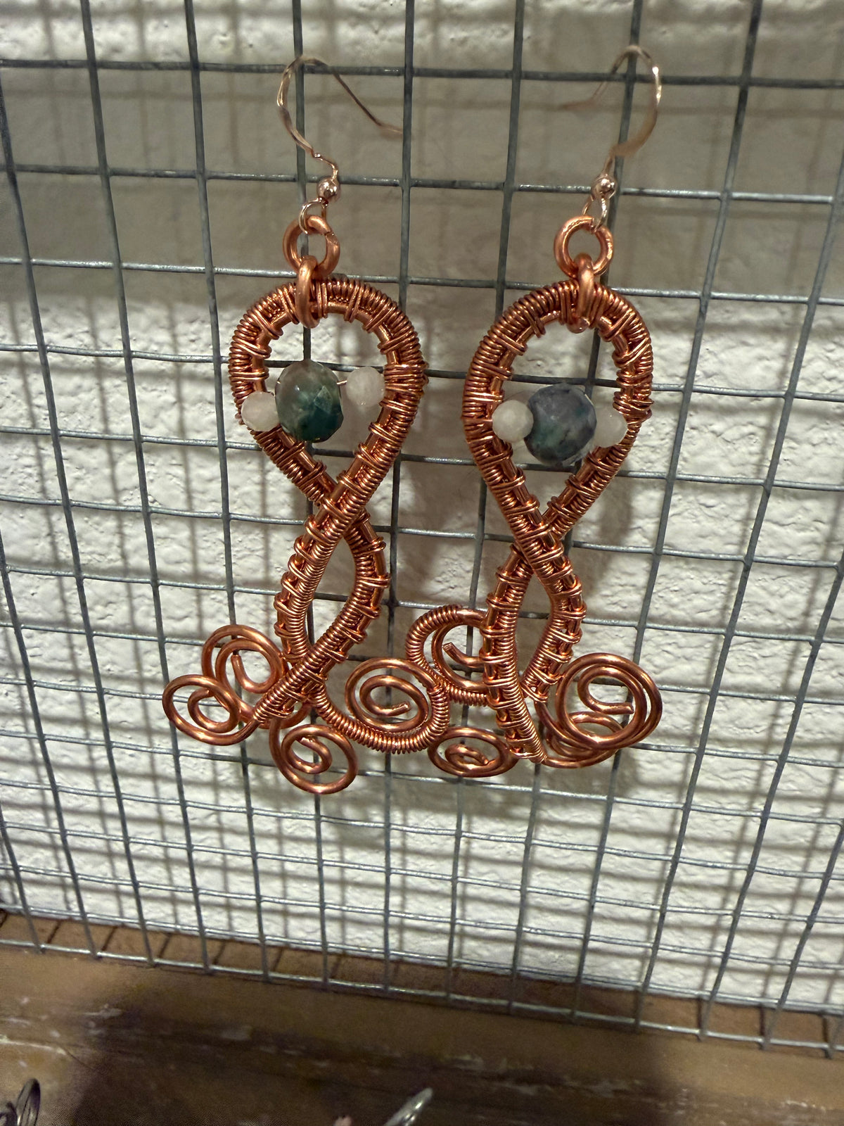 Copper earrings