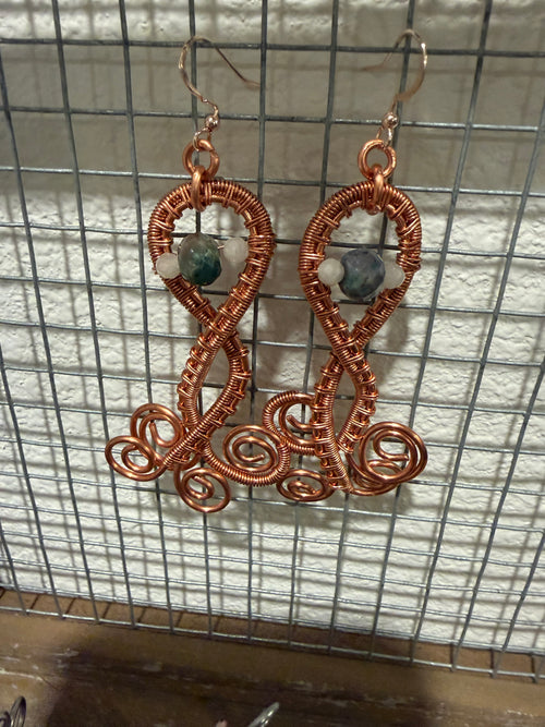 Copper earrings